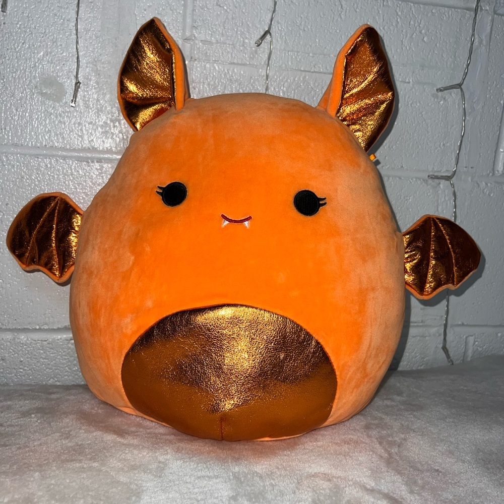 Orange bat squishmallow approximately 14inches